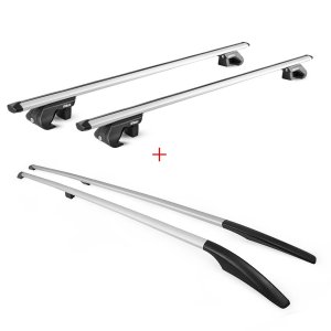 Volkswagen Touareg Roof Rack Roof Rail SET - Omac - 7527933 + 2616933-SET - Gray - '04-'10 Volkswagen Touareg Roof Rack Roof Rail SET - Omac - 7527933 + 2616933-SET - Gray - '04-'10
